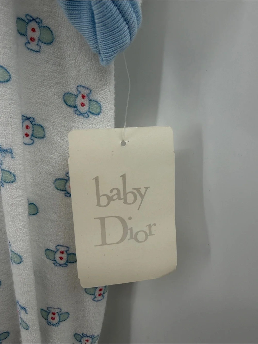 Baby Dior Vintage Footie Pajamas - Airplane - White/Blue - 18-23lbs - NWT